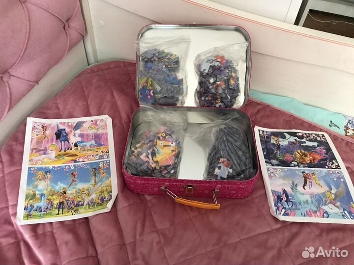 Чемоданчик с детскими пазлами