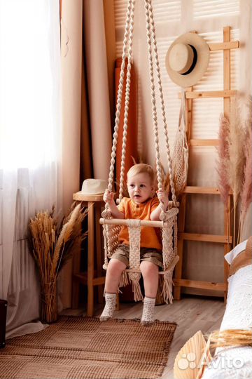 Детская качель макраме