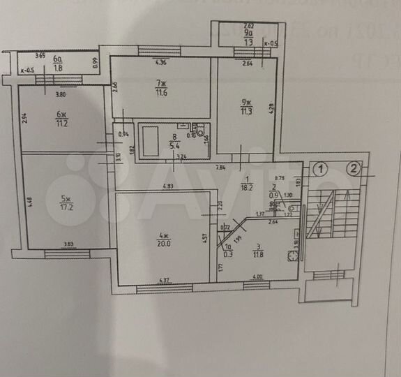 5-к. квартира, 111 м², 2/4 эт.