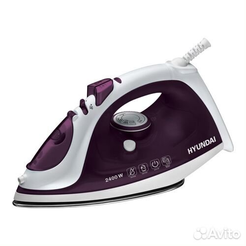 Утюг Hyundai H-SI01961 2400Вт белый/фиолетовый