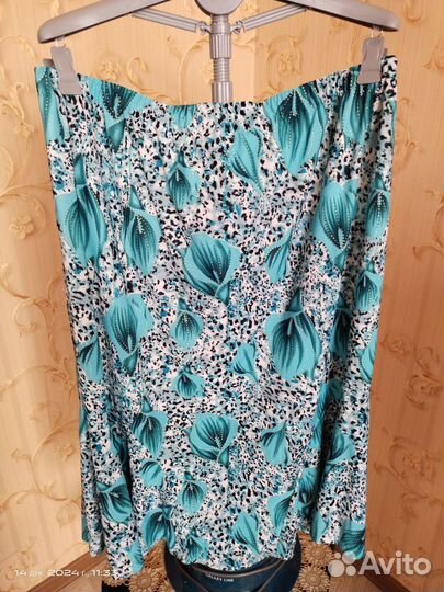 Костюм женский с юбкой 58 60 бу