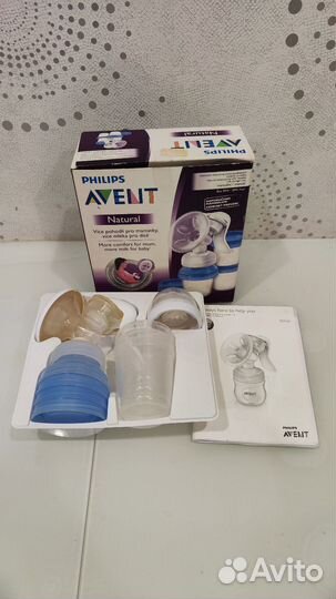 Молокоотсос ручной Philips avent с контейнерами