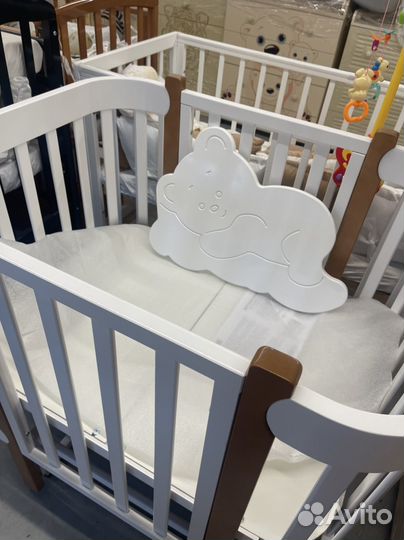 Кровать white cloud 3в1 до 9 лет массив