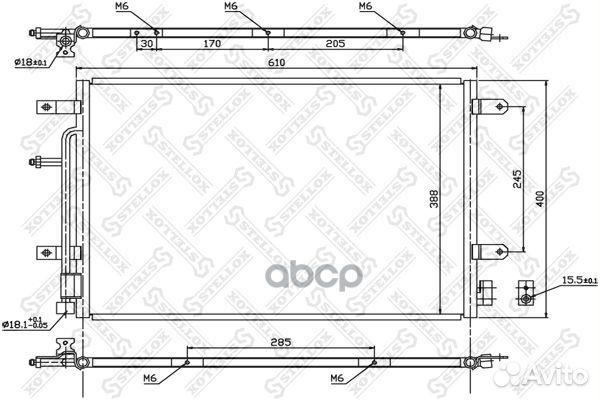 Радиатор конд Audi A4 1.8T-3.2 04 1045179SX