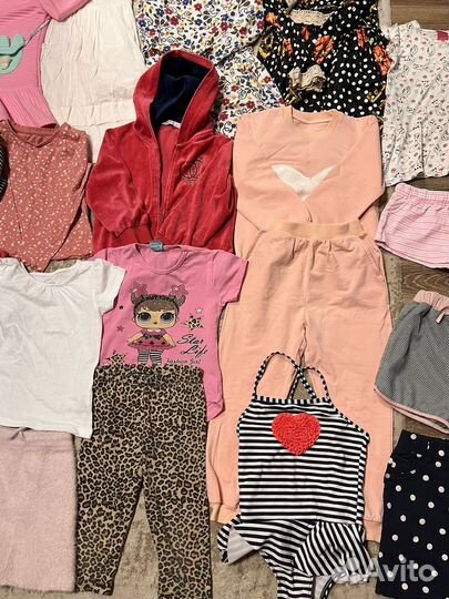 Вещи пакетом для девочки 110р
