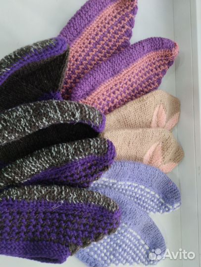 Носки шерстяные вязаные