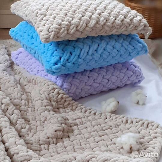 Плед детский вязаный ручная работа