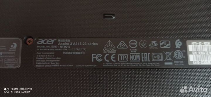 Ноутбук Acer aspire 3 A315-23 series