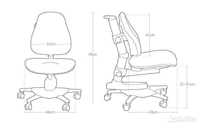 Растущий стул Comf-pro Oxford Original Y618 Тайван