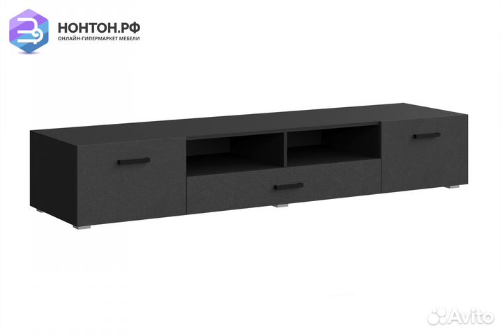 Тв-тумба Николь пластер блэк / черный