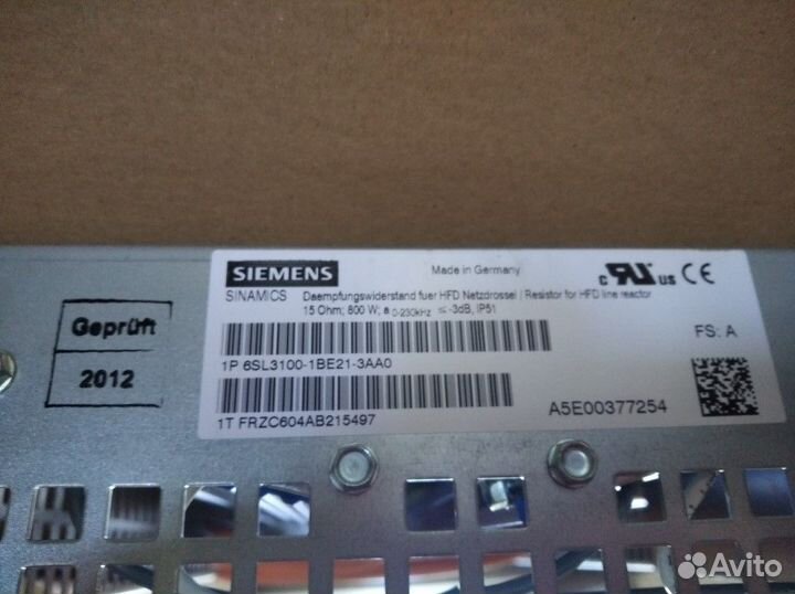 Распродаю Siemens 6SL3100-1BE21-3AA0