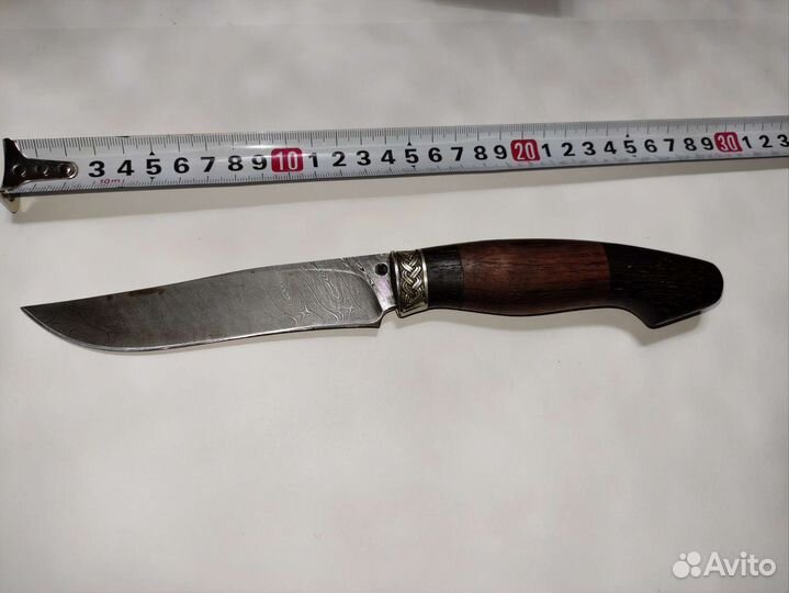 Нож охотничий из дамасской стали