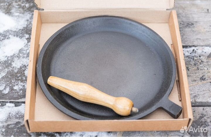 Сковорода блинная чугунная davr metall