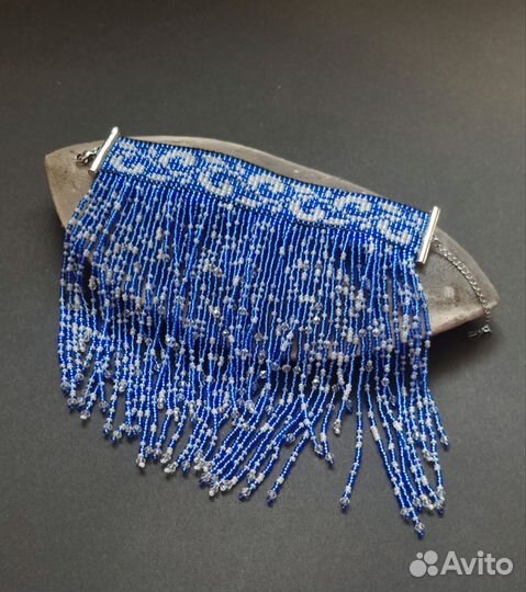 Браслет манжета с подвесками. Ручная работа