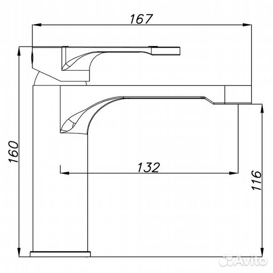 Смеситель для раковины черный матовый