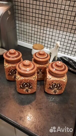 Набор керамических банок для хранения