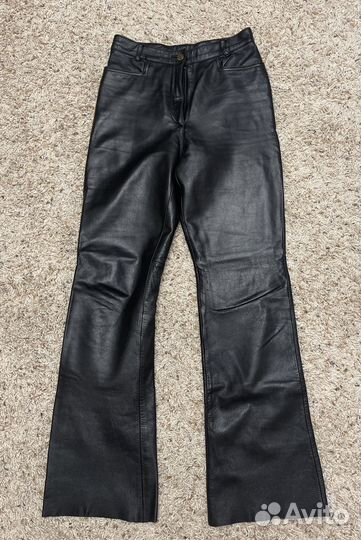 Кожаные брюки женские
