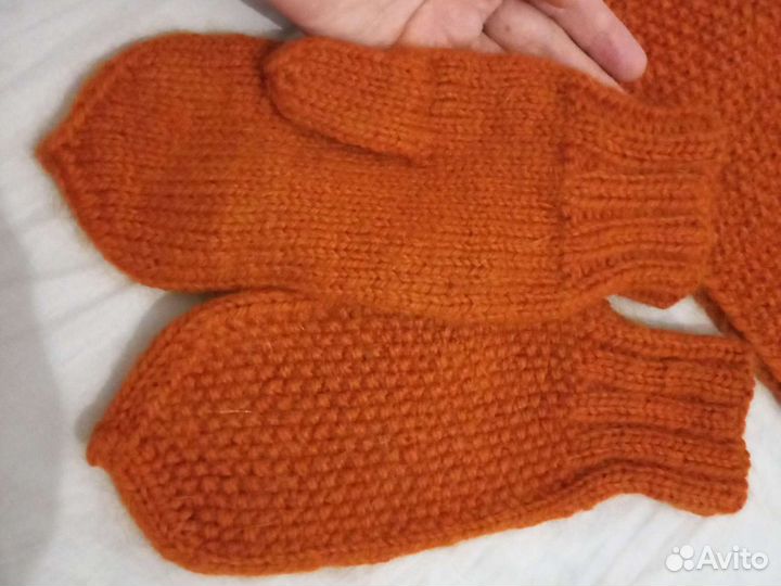 Набор шапка шарф варежки