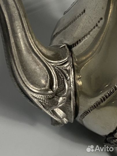 Чайник олово серебрение винтаж Италия