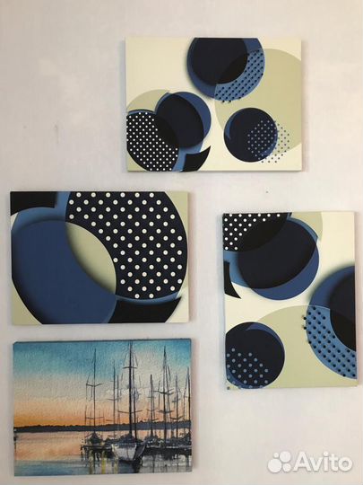 Постер абстракция 3 штуки