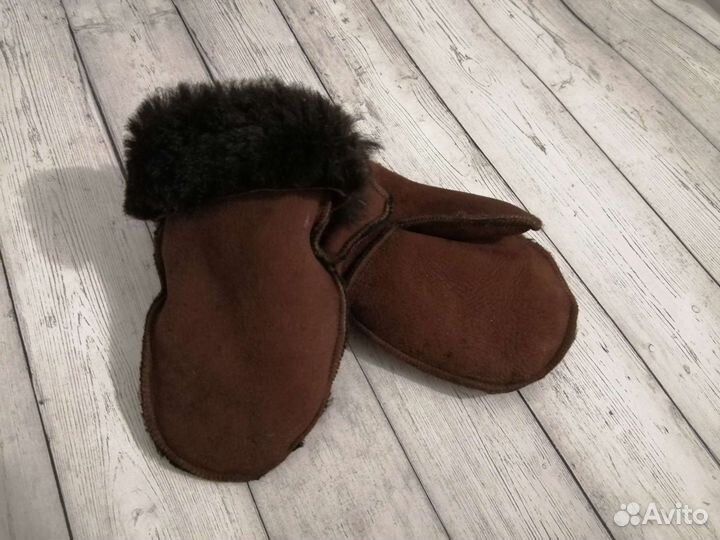 Варежки из овчины на малыша 1-2 года