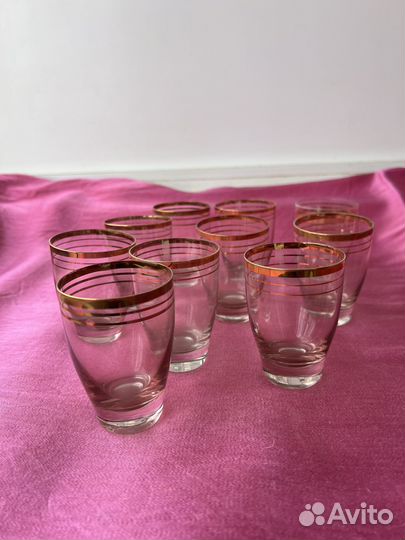 Бокалы цветное стекло СССР