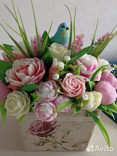 Букет цветы из мыла