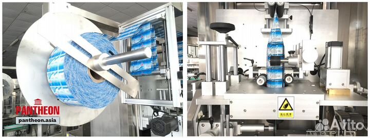 Этикетировочная линия с применением термоусадки