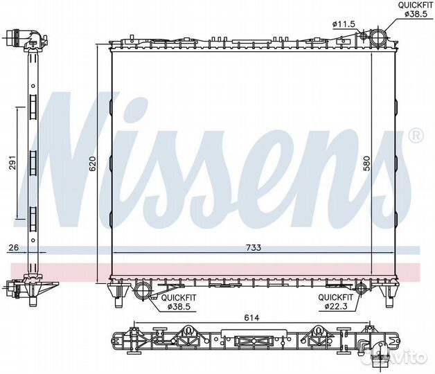 Радиатор охлаждения двс land rover range rover (20