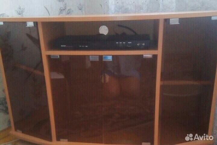 Стеклянная тумба под тв бу