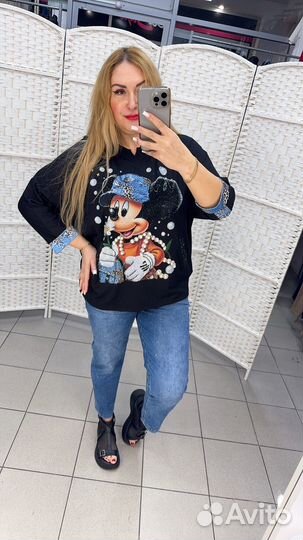 Свитшот со стразами турция 50-62