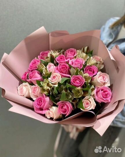 Цветы розы букет