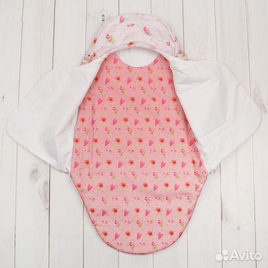 Конверт и Комплект на выписку для девочки 50-62 см