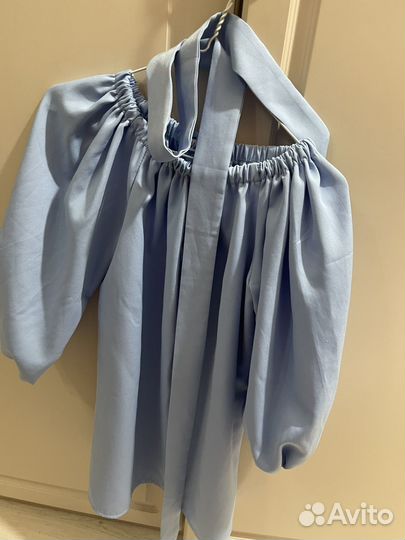 Платья для девочки 134 сиреневое и голубое