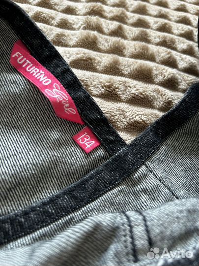 Джинсовый сарафан для девочки и кофта