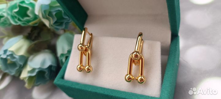 Серьги Тиффани hardwear small со звеньями