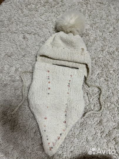 Шапка и снуд для девочки 50 52