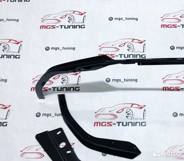 Губа BMW 3 series G20 M340 Черный глянец