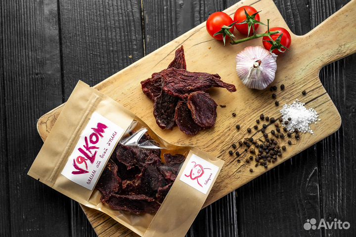 Мясные деликатесы Джерки Вяленое мясо Фрукты