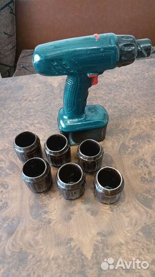 Коньячный набор Шуруповëрт и рюмки Посуда