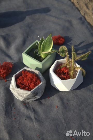 Кашпо - подсвечник из гипса и бетона