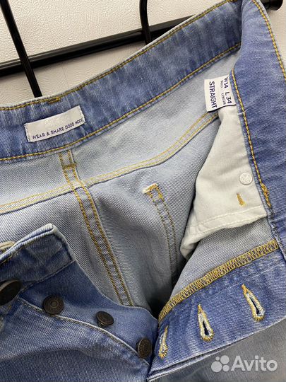 Мужские джинсы 50 размер голубые