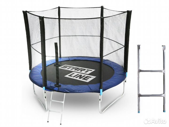 Батут с внешней сеткой 244см. 8 футов