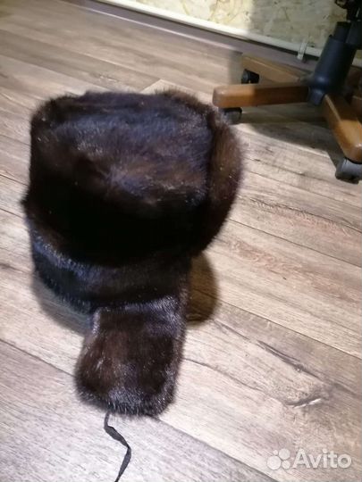 Норковая шапка мужская бу