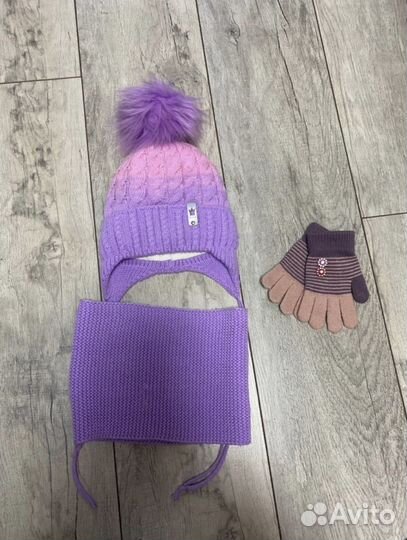 Комплект шапка, шарф