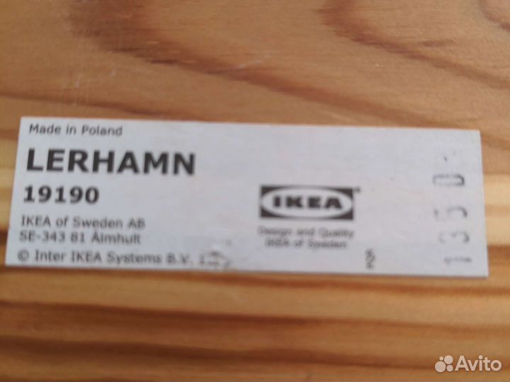 Стол lerhamn и стул IKEA, б/у, дерево