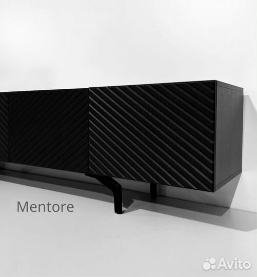 Тумба тв Bravo / черная / 1800х400х300 мм