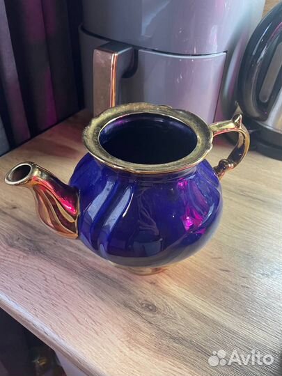 Заварочный чайник 2 штуки Гжель кобальт