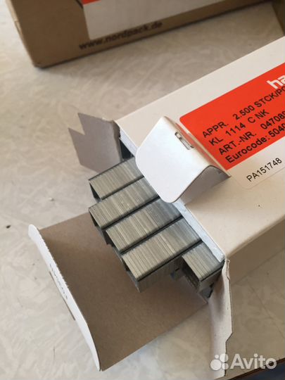 Скобы для ударного или пневматического степлера