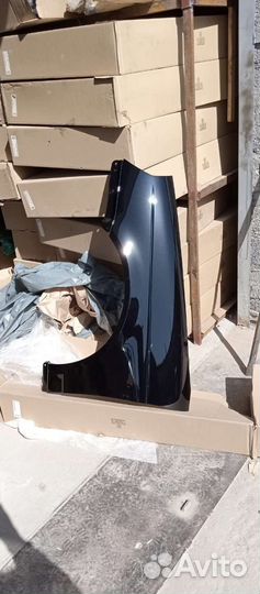 Крыло приора левое цвет сине - черный (космос)